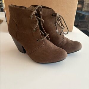 Brown Suede Ankle Boots